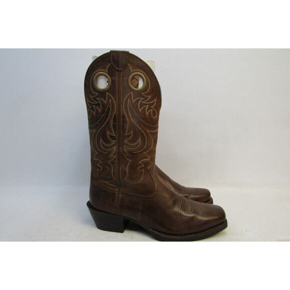 Ariat Mens Size 10.5 D Brown Leather Buckaroo Cowboy Western Boots main image 9